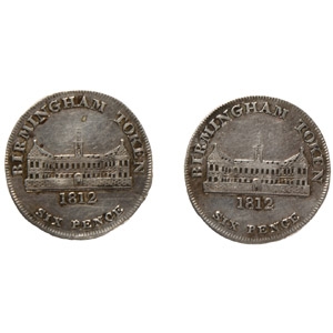 Tokens - Warwickshire - Birmingham Workhouse - AR Sixpence Token Grpoup [2]
