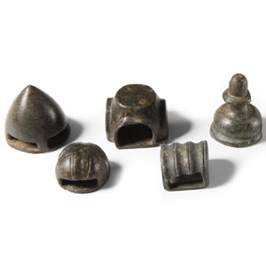 Roman Bronze Strap Junction and Pommel Group