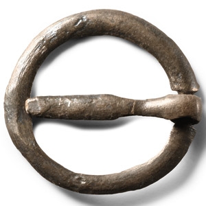 Medieval Silver Ring Brooch