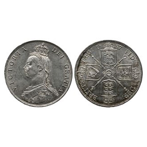 English Milled Coins - Victoria - 1887 - AR Florin