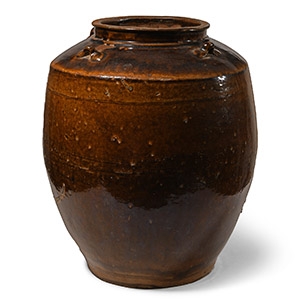 Large Chinese Provincial Glazed Storage Jar