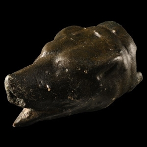 Roman Bronze Bear-Head Dagger Pommel