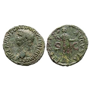 Ancient Roman Imperial Coins - Claudius - AE As