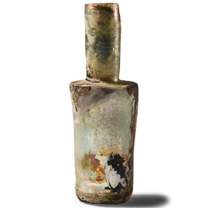 Roman Iridescent Glass Perfume Vessel