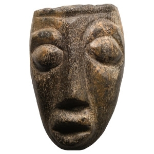 Natural History - Mastodon Bone Face Carving