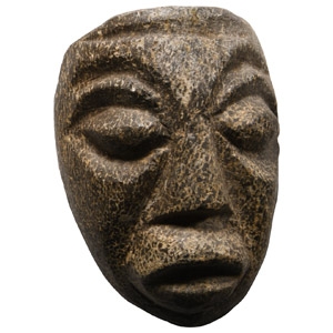 Natural History - Mastodon Bone Face Carving
