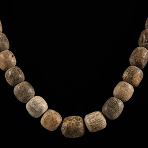 Natural History - Woolly Mammoth Bone Bead Necklace String