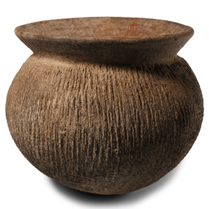 Siam Leather-Look Pottery Vessel