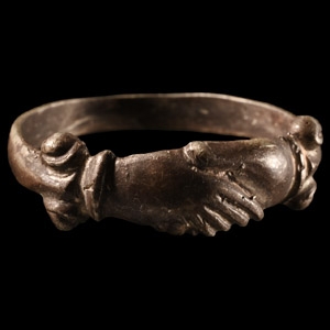 Post Medieval Silver Fede Ring