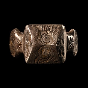 Medieval Silver Iconographic Ring