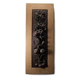 Oak Wainscot Panel with Carved Foliage in the Manner of Grinling Gibbons