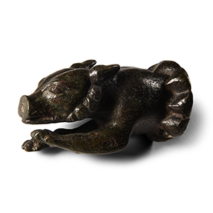 Roman Bronze Dog Chariot Fitting