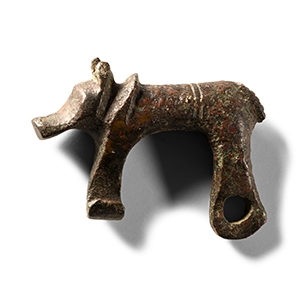 Roman Bronze Boar Brooch
