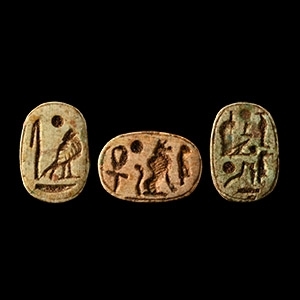 Egyptian Style Faience Scarab Group