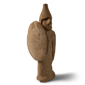 Cypriot Tall Terracotta Warrior Figure
