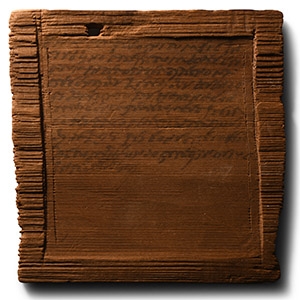 Inked Wooden Tablet, a Legal Document from the Rascotiano Estate