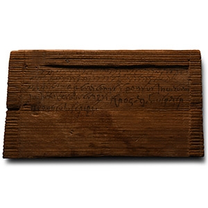 Roman Inked Wooden Legal Document Signed by Felicianus in Actum