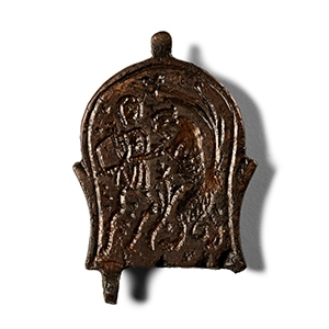 Byzantine Belt Mount with Lion Combat Scene