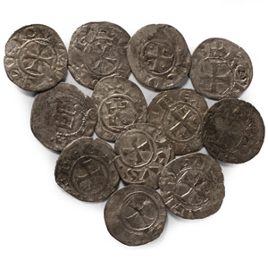 World Coins - Crusader Issues - Lusignan Kingdom of Cyprus - Henry I - Billon Denier Group [12]