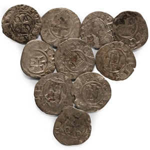 World Coins - Crusader Issues - Lusignan Kingdom of Cyprus - Henry I - Billon Denier Group [12]