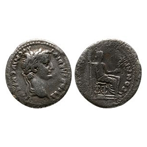 Ancient Roman Imperial Coins - Tiberius - Livia Seated - Tribute Penny AR Denarius