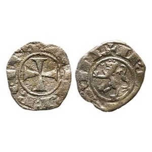 World Coins - Crusader Issues - Lusignan Kingdom of Cyprus - Henry II - AR Billon Denier