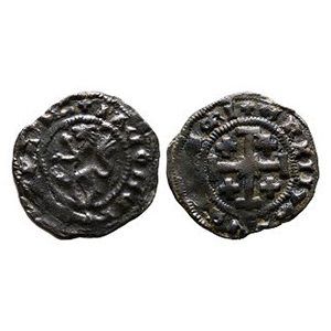 World Coins - Crusader Issues - Lusignan Kingdom of Cyprus - James II - AE Billon Sezin