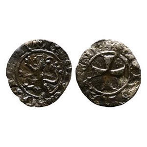 World Coins - Crusader Issues - Lusignan Kingdom of Cyprus - James I - AR Billon Denier
