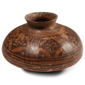 Indus Valley Mehrgarh Terracotta Jar with Geometric Design