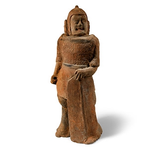 Large Chinese Wei Terracotta Soldier with Shield