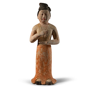 Large Chinese Wei Terracotta Greeting Female