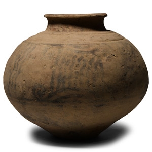 Indus valley Terracotta Jar Decorated with Waves
