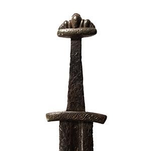 Viking Age Iron Sword with Bronze Hilt