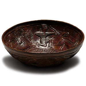 South Arabian Bowl with Hunting Scene and Inscription