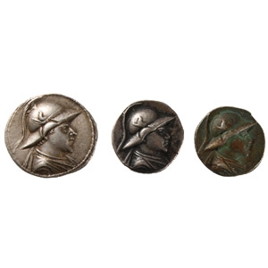 Ancient Greek Coins - Indo-Greek - Bactrian Style - Dioskuri AR Coin Group