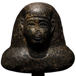 Egyptian Diorite Bust of a Dignitary