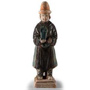 Chinese Ming Glazed Terracotta Tomb Attendant