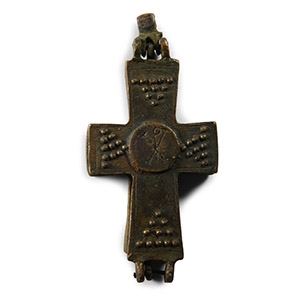 Byzantine Style Reliquary Cross Pendant