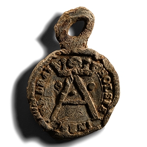 Lead Seal Pendant with Crown A