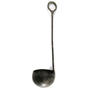 Roman Bronze Ladle with Loop Handle