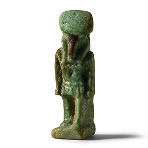 Egyptian Faience Amulet of Montu, God of War