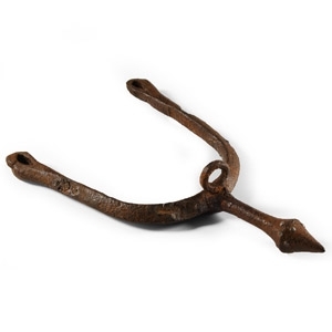 Carolingian Iron Spur with Silver Studs