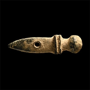 Roman Bronze Dagger Amulet