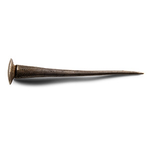 Urartian Decorated Silver Dress Pin