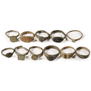 Roman and Byzantine Bronze Ring Group