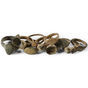 Roman and Byzantine Bronze Ring Group