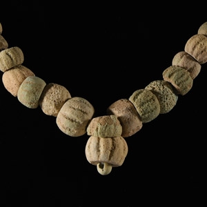 Phoenician Faience Melon Bead Necklace