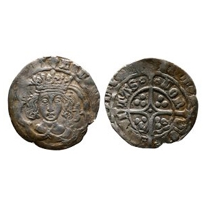 English Medieval Coins - Henry VII - London - Long Cross AR Halfgroat