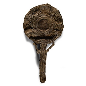 Roman Decorated Votive Lead Mirror