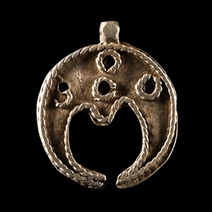 Late Roman Silver Lunar Pendant
